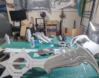 Klassiek dravenzwaard - cosplay pdf-patroonblauwdruk