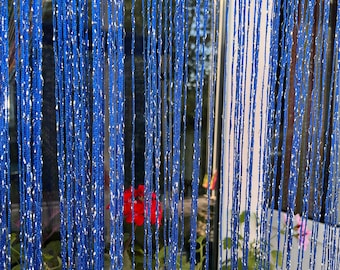 Thread curtain. Room divider. Curtain with lurex window treatment. Room divider curtain. Thread Curtain Lurex 118"х112" (3mх2,8m)