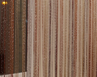 Room divider curtain, Window curtains, doorway curtain, beaded curtain, window treatment, Curtain thread, Curtain thread 118&quot;х112&quot; (3mх2,8m)