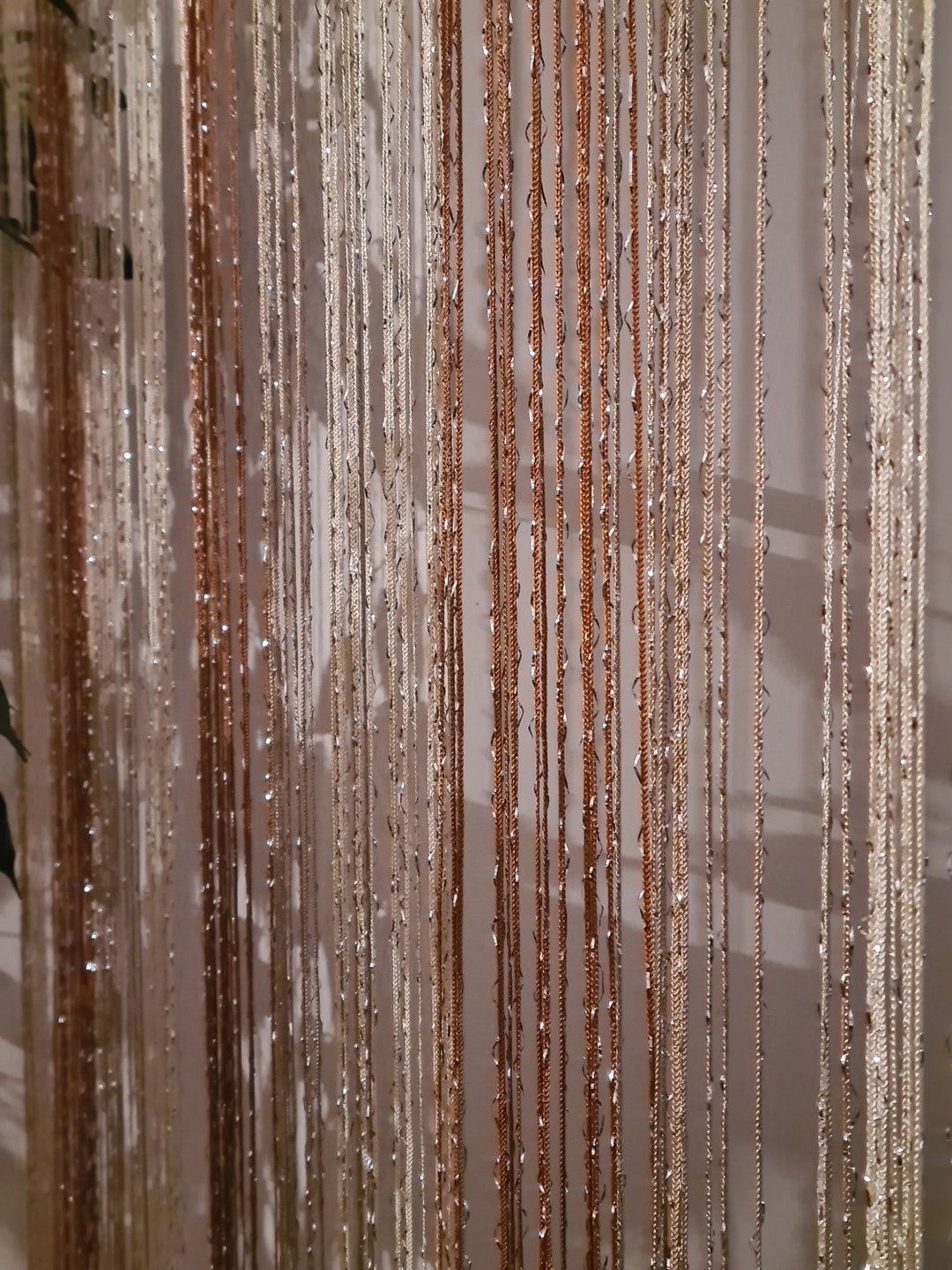 Thread Curtain. Room Divider. Curtain With Lurex Window Treatment. Room ...