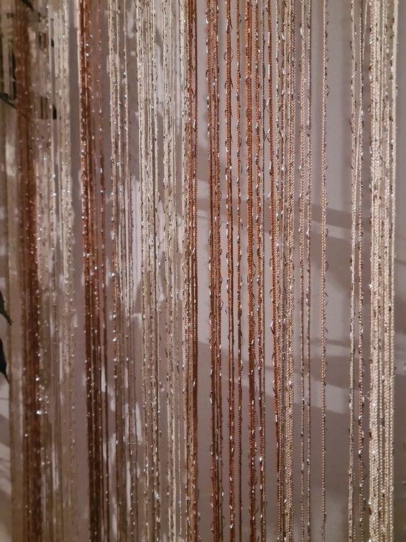 Thread curtain. Room divider. Curtain with lurex window treatment. Room divider curtain. Thread Curtain Lurex 118"х112" (3mх2,8m)