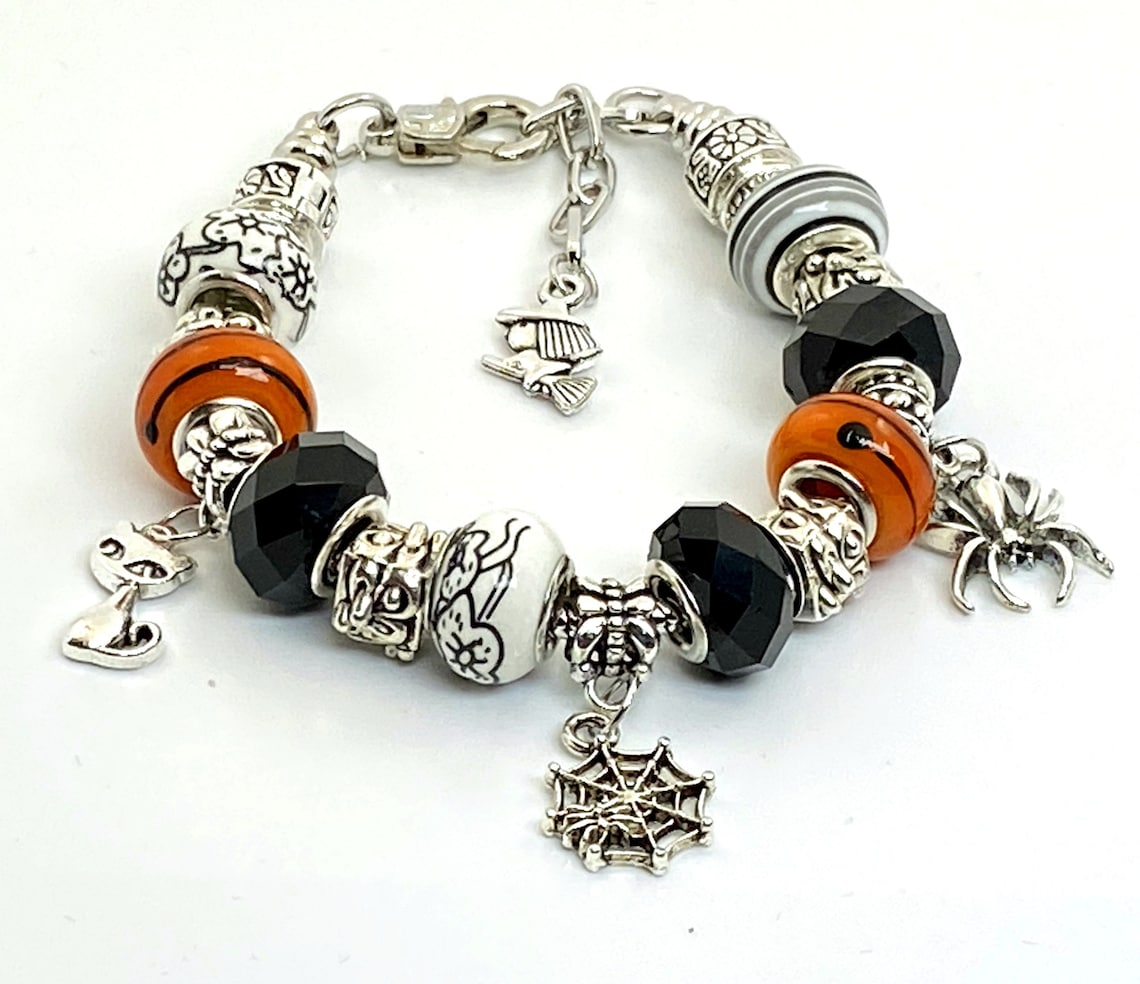 Halloween Color European Pandora Style Bracelet with Charms Etsy