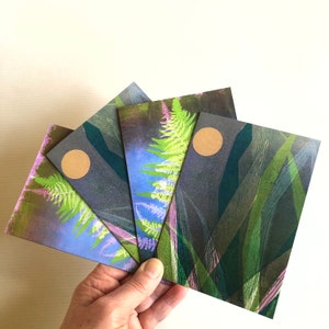Lot de 8 cartes bambou et fougère