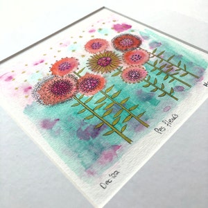 Floral design original acrylic watercolour image 7