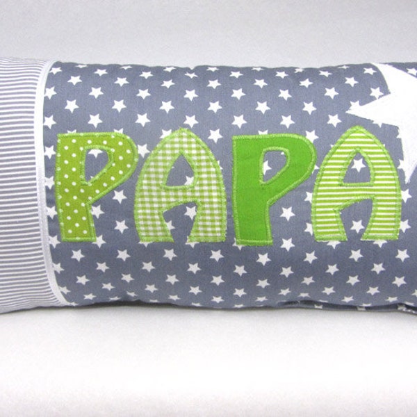 Papakissen, Namenskissen, Kissen Geburtstag, Vatertagsgeschenk, Kissen für Papa oder Mama, Muttertag