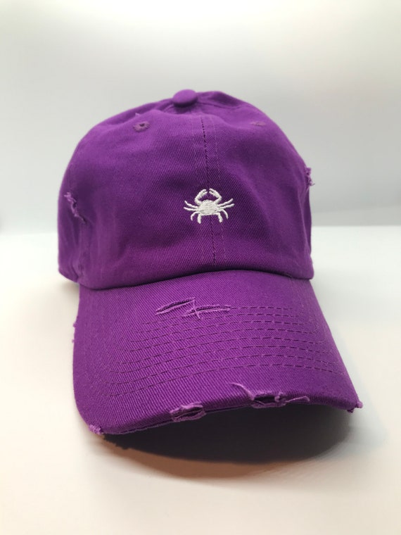 Crab Baseball Hat Purple Crab Hat 