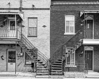Montreal Staircases #1, a good example of exterior staircases for which the city's older neighbourhoods are famous