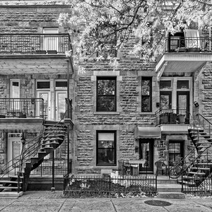 Montreal Staircases 8, a good example of exterior staircases for which the city's older neighbourhoods are famous image 1