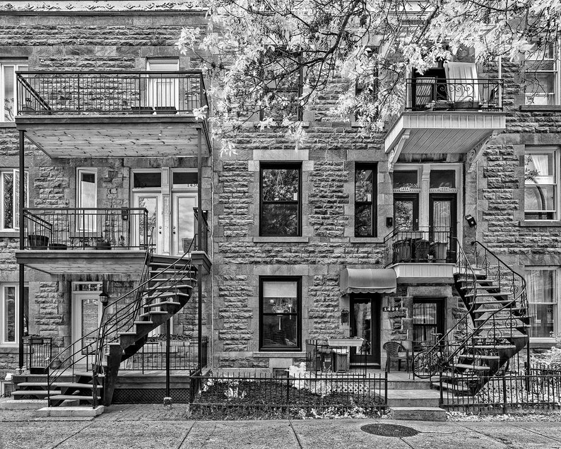 Montreal Staircases 8, a good example of exterior staircases for which the city's older neighbourhoods are famous image 1