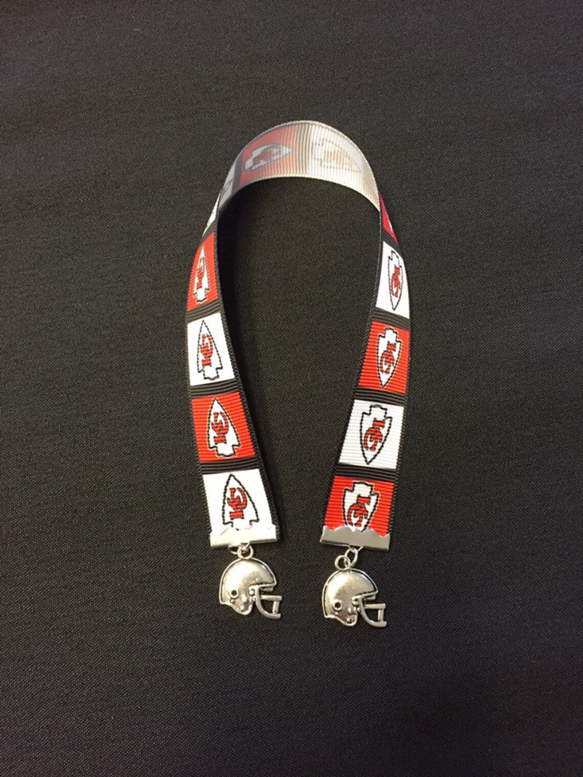 Kansas City Chiefs Inspired Ribbon Bookmark Football Ribbon | Etsy