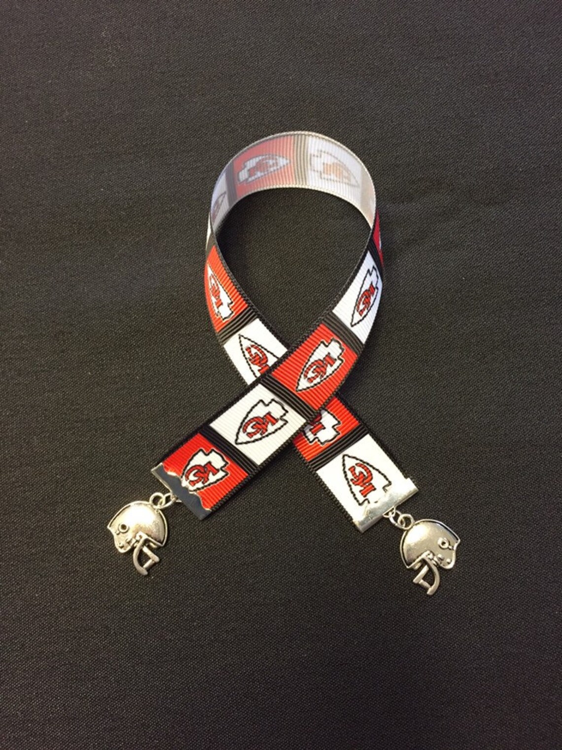 Kansas City Chiefs Inspired Ribbon Bookmark Football Ribbon | Etsy