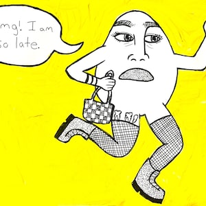 unique weird sticker art late relatable 3x2 inches waterproof animal creature  fantasy lgbt egg Humpty Dumpty