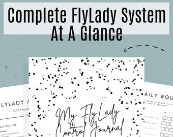 Journal de contrôle FlyLady modifiable, aperçu complet du système FlyLady, programme de nettoyage FlyLady, imprimable FlyLady, lettre US, A4, modifiable