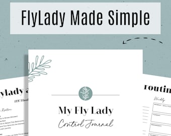 FlyLady, FlyLady Control Journal, Calendrier de nettoyage, FlyLady Routines, FlyLady Printable, FlyLady Checklist, Lettre américaine uniquement, Modifiable