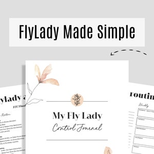 FlyLady Control Journal Editable, FlyLady, Cleaning Schedule, FlyLady Printable, Clean Checklist, PDF, US Letter Only, Editable