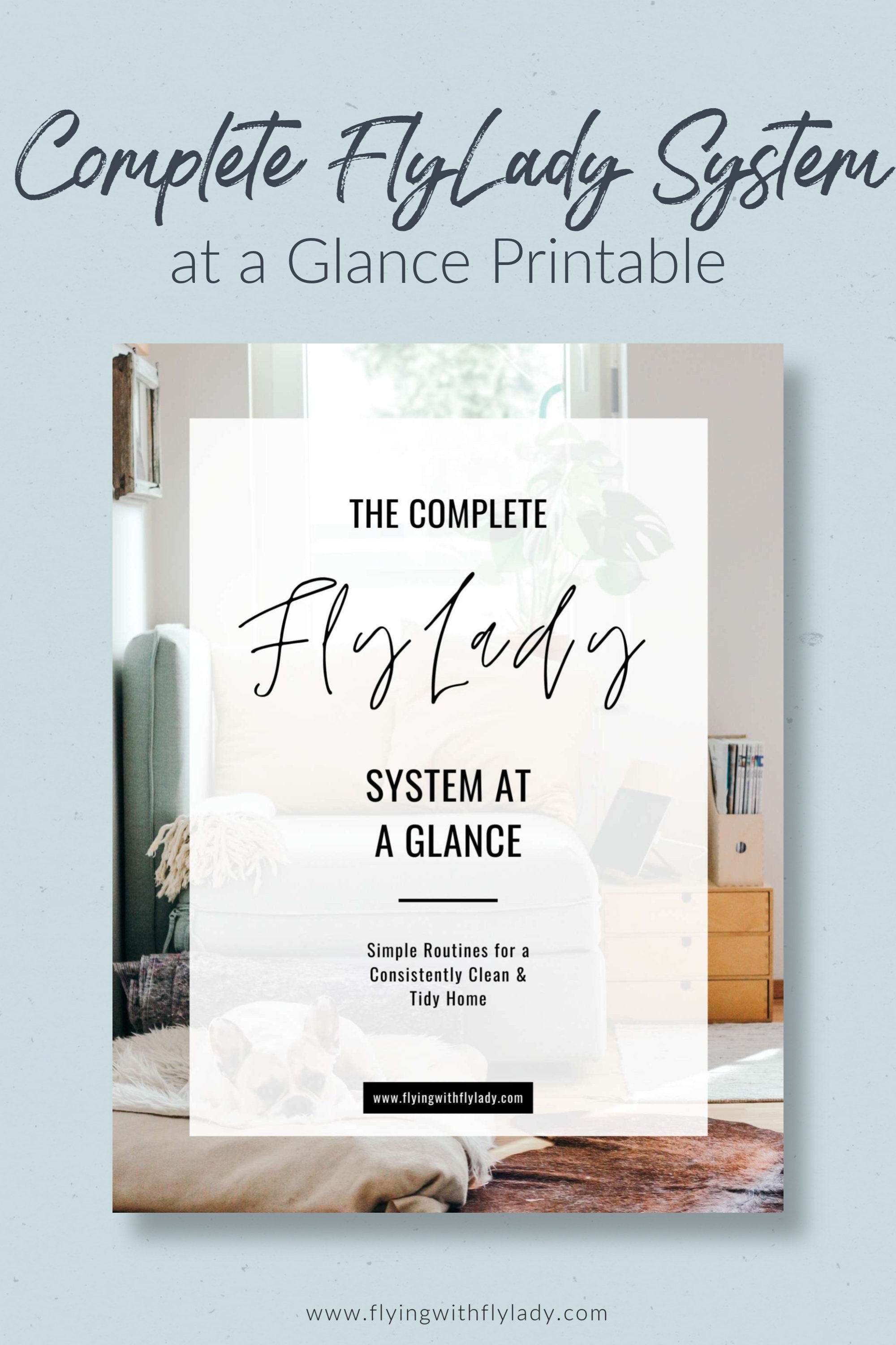 FlyLady System at a Glance Printable FlyLady Cleaning | Etsy