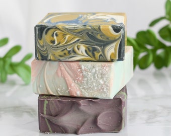 Soap Gift Set - Unique Handmade Soap Selection, Cold Process Artisan Soap Trio, Thoughtful Gift Giving for Self Care Gift