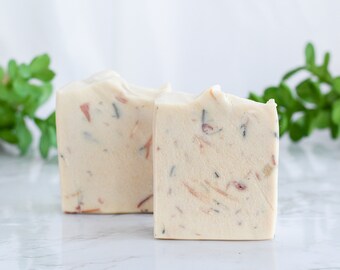 Unscented Soap Bar - Artisan Double Milk Confetti Soap, Coconut Milk & Buttermilk - Thoughtful Gift for Self-Care Enthusiasts