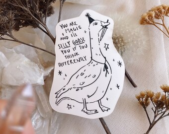 Silly Goose Matte Vinyl Sticker: Magic Threat