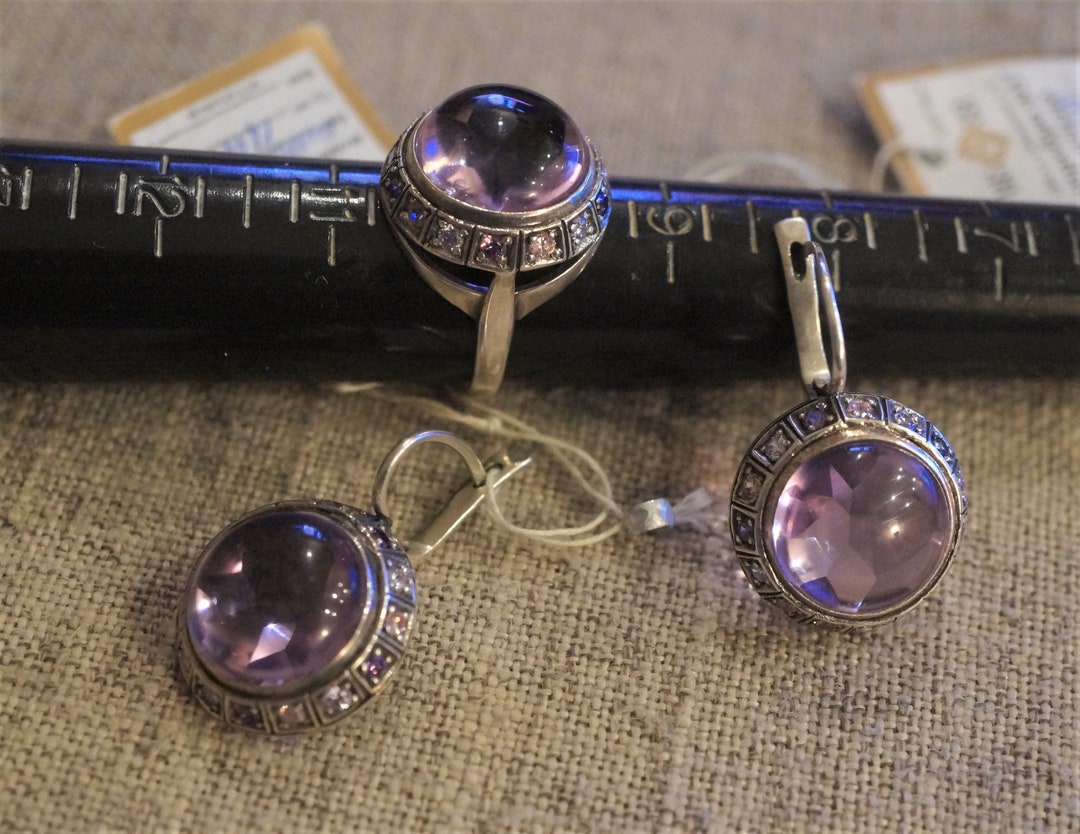 Sterling Silver 925 Jewelry Set , Ring Size 10 - Etsy