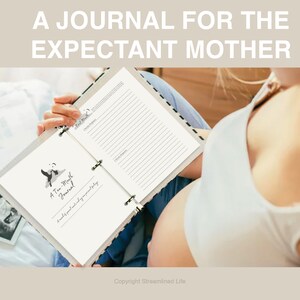 Druckbares Journal für die werdende Mutter - Schwangerschafts-Journal - Schwangerschafts-Erinnerungsbuch, Mutter und Baby