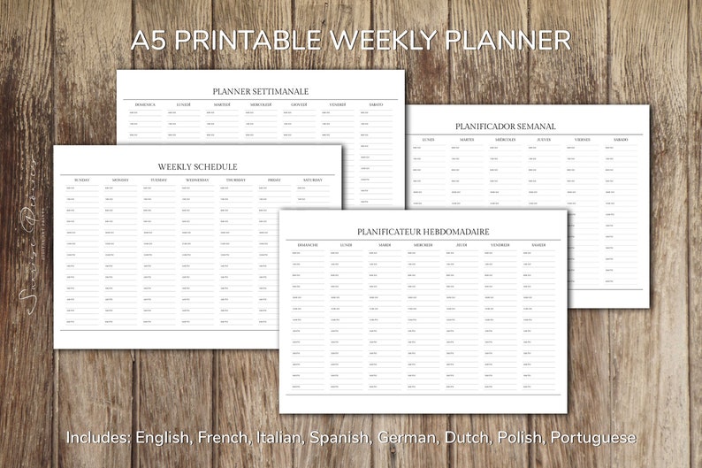 Printable Weekly Planner PDF College student Planner Hourly Planner with Sunday get started, 8 languages, 12-hrs, Prompt Obtain image regarding Blank Weekly Schedule Pdf identify Printable Weekly Planner PDF Pupil Planner Hourly Planner with Sunday start out, 8 languages, 12-several hours, Quick Down load