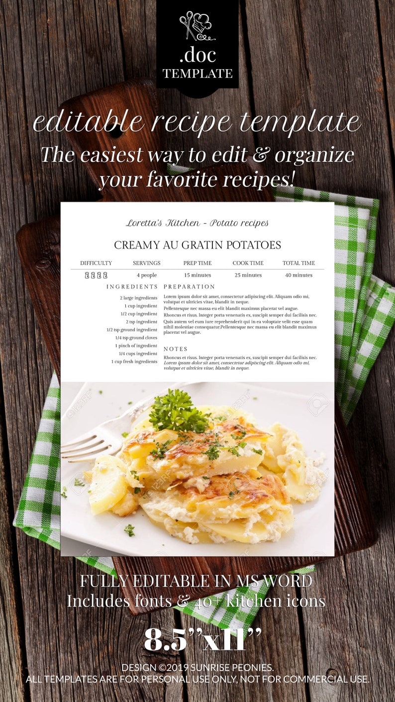 full page free editable recipe templates for microsoft word full page free editable recipe templates for microsoft word