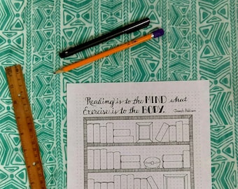 Scarica PDF Registro del libro del tracker di lettura minimalista per Bullet Journal