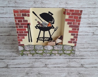 Birthday card barbecue, greetings card for men