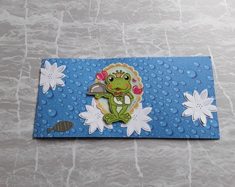 Money gift, voucher packaging toads, frog