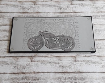 Motorcycle voucher card, congratulations card, cash gift birthday