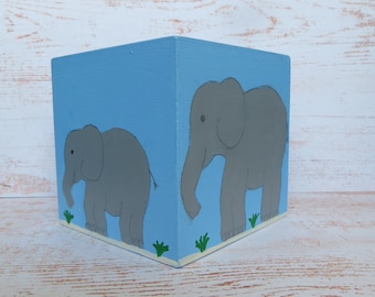 Elephant money box, money box with name, children