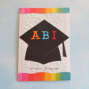 Glückwunschkarte  Abitur, Abi, bestandene Prüfung, Promotion