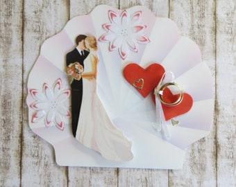 Hochzeitskarte mit Brautpaar,  Grußkarte Hochzeit, Geldgeschenk