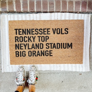 Tennessee Volunteers Doormat, Welcome mat, College Football Doormat, TN Vols, Rocky Top Doormat, Gifts for him, Gift Idea, Go Vols, 4 things