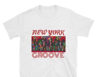 Big Apple New York Groove 70s Music T-Shirt, Rock Music Concert Short-Sleeve Unisex T-Shirt, Music NY Concert Shirt, Gift For Boyfriend