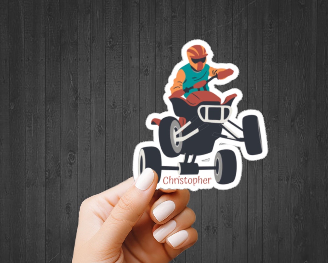 Personalized ATV Rider Sticker, off Roading Decal, Outdoor Adventure ...