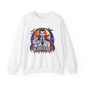 Funny Phlebotomist Halloween Sweatshirt, Professional Bloodsucker, Unisex Pullover Jumper, Phlebotomy Tech Gift, Halloween Costume