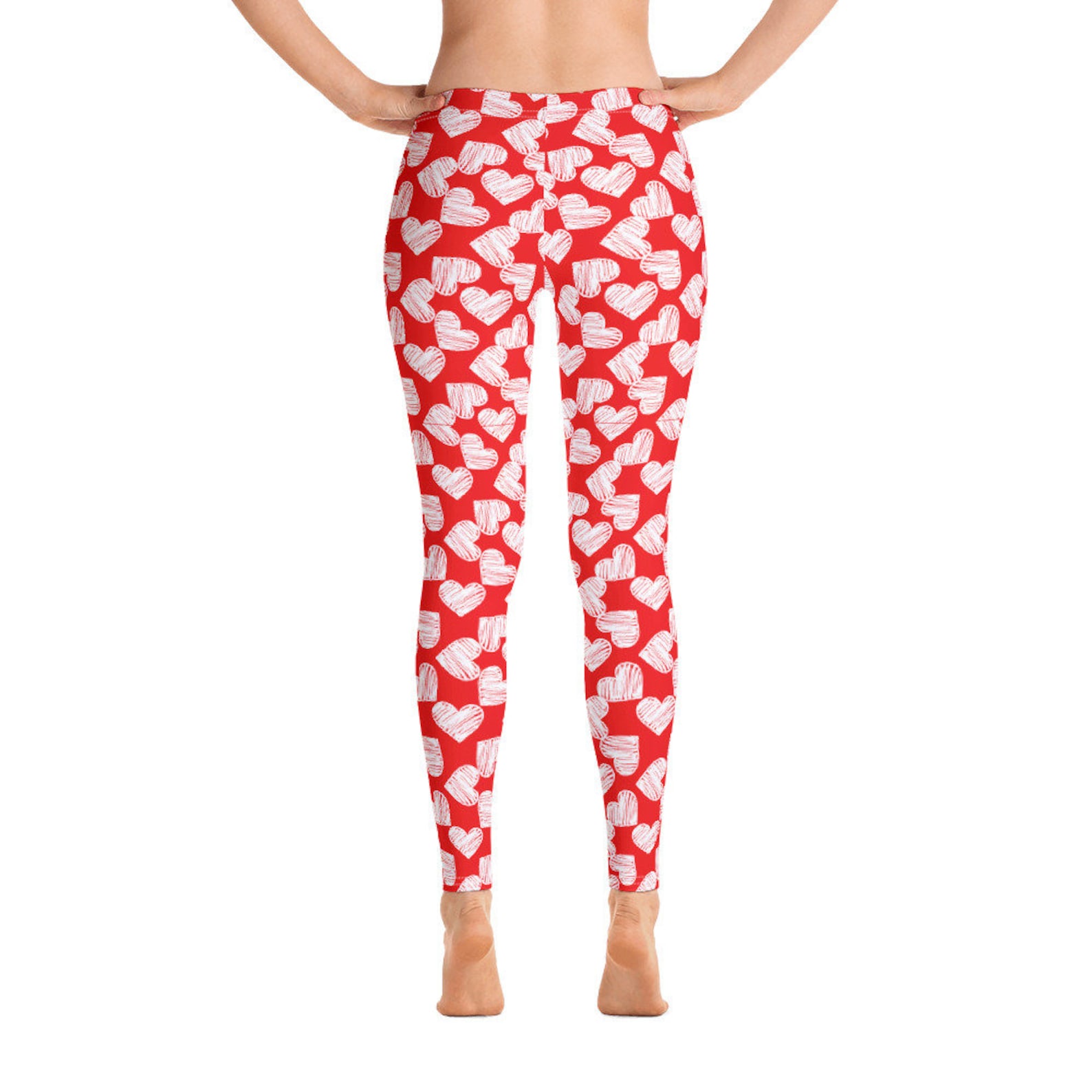 Valentine Day Leggings Red Heart Leggings Valentines Day - Etsy UK