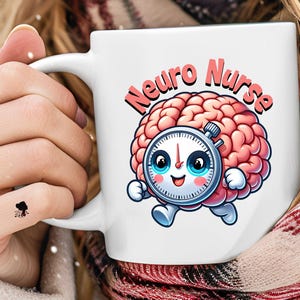 Neuro Nurse Mug, Funny Neurology Nurse Gift, Brain Nurse Coffee Cup, Stroke ICU Nurse Appreciation, Medical RN Mug, Nurse Graduation Gift