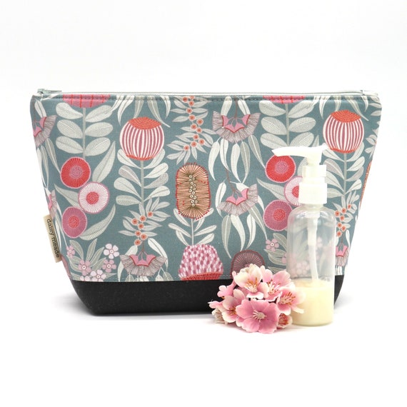 Toiletry Bag in Dusk Floral Australian Native Flowers Etsy