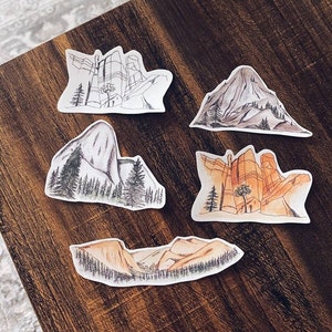 Mountains & National Parks Sticker Pack: Waterproof Matte Decals