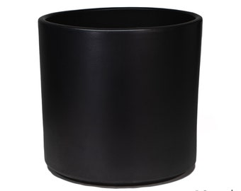 Deep Cylinder Pot  Matte Black – Pigment