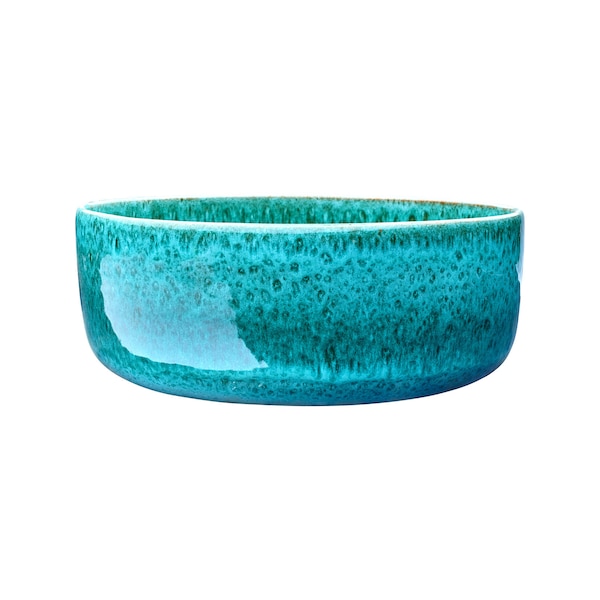 Gloss Textured Color Straight Bowl Planter - Indoor Modern Flower Pot - Ceramic Terracotta (12 inches Wide)