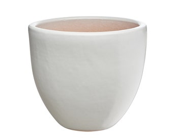 Matte White Liberty Bell Planter - Indoor Modern Flower Pot - Ceramic Terracotta (6, 8, 10, and 12 inch sizes)