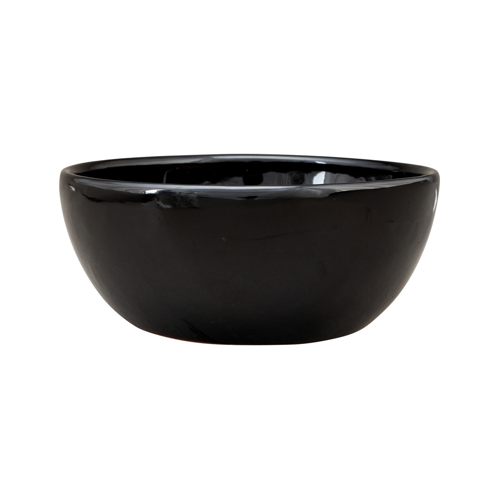 Gloss Black Bowl Planter Indoor Modern Flower Pot Ceramic Etsy