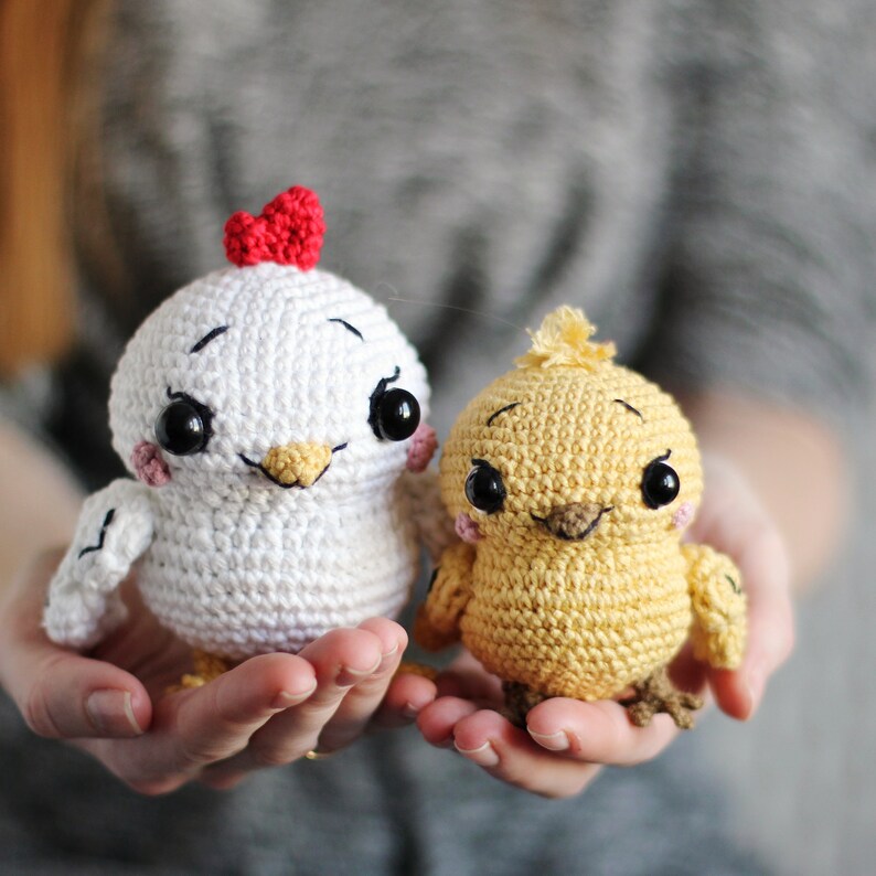 2 in 1 Chicken & Chick PATTERN amigurumi Easter decorating | Etsy