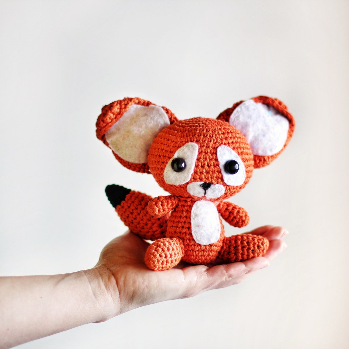 PATTERN crochet FENNEC pdf tutorial fox crochet pattern how Etsy
