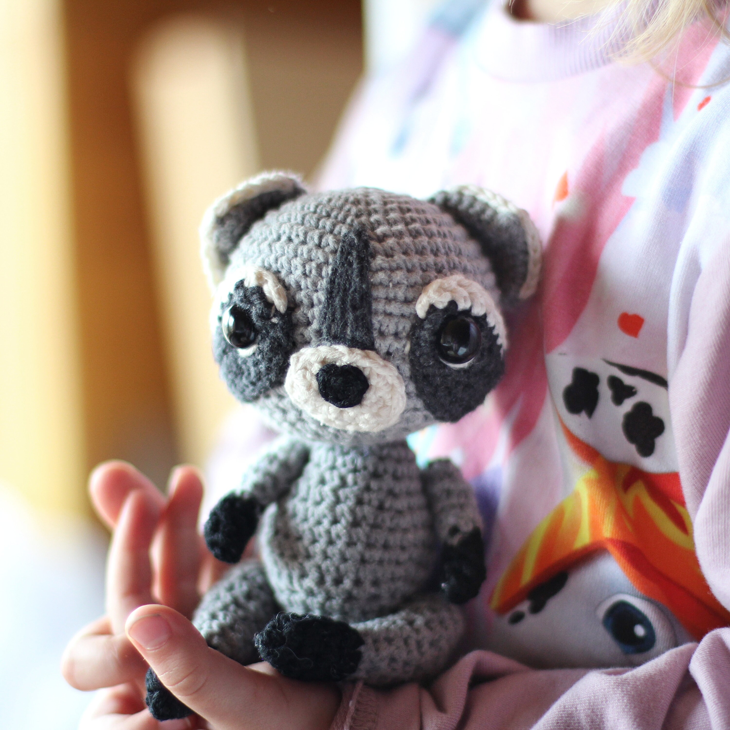 PATTERN crochet RACCOON pdf tutorial how crochet raccoon toy Etsy