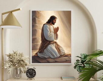 Jesus Art | Christian Wall Decor | Faith Digital Prints | Bible Art | Religious Printable Downloads